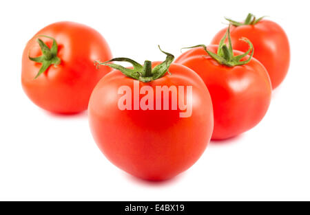 4 reife Tomaten Stockfoto