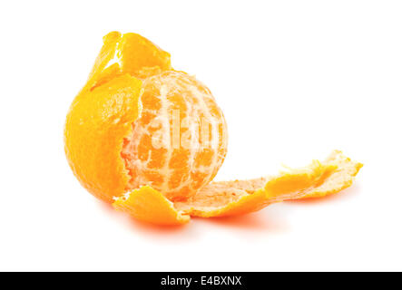 Reife geschälte Mandarine Stockfoto