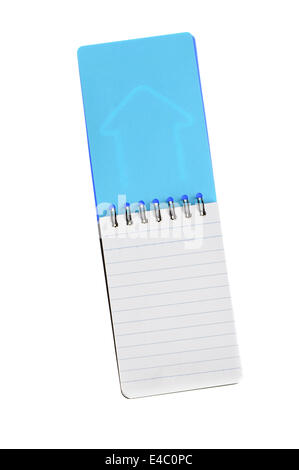 Notebook blaue Farbe Stockfoto
