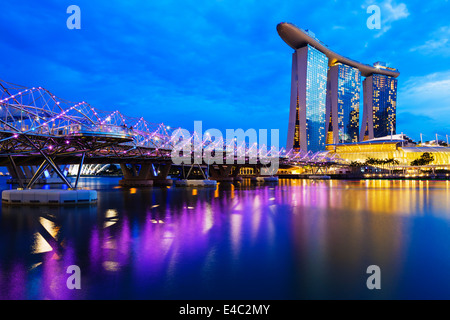 Süd-Ost-Asien, Singapur, Marina Bay Sands Hotel Stockfoto