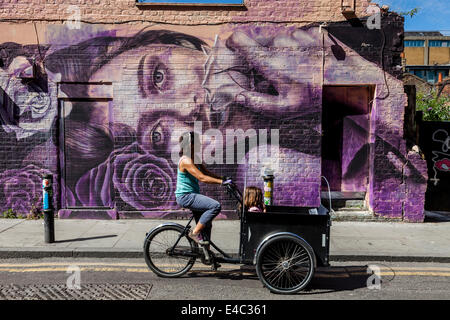 Graffiti-Kunst, Brick Lane, London, England Stockfoto