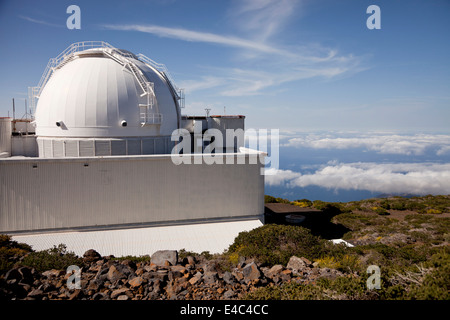 Roque de Los Muchachos Observatory, eine Sternwarte auf La Palma, Kanarische Inseln, Spanien, Europa Stockfoto