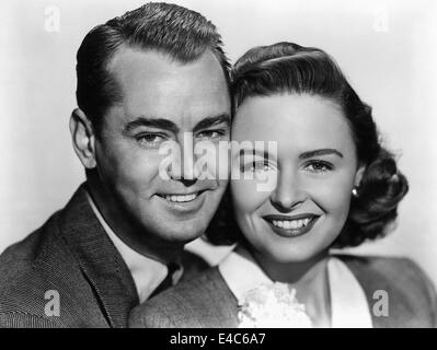 Alan Ladd, Donna Reed, Portrait Werbung für den Film "Beyond Glory', 1948 Stockfoto