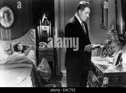 Michelle Morgan, Jean Gabin, am Set des Films "La Minute de vérité", 1952 Stockfoto