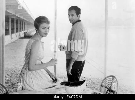 Jean Seberg, Maurice Ronet, am Set des Films "Auszeit für die Liebe" (aka Les Grandes Personnes), 1961 Stockfoto