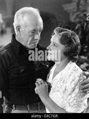 Lewis Stone, Fay Holden, am Set des Films "Out West mit des Hardys", 1938 Stockfoto