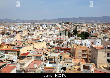 Blick über die alte Stadt von Aguilas, Provinz Murcia, Spanien Stockfoto