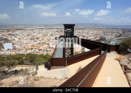 Blick über die alte Stadt von Aguilas, Provinz Murcia, Spanien Stockfoto