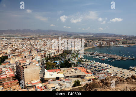 Stadtbild von mediterranen Stadt Aguilas, Provinz Murcia, Spanien Stockfoto