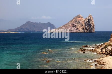 Mittelmeer-Küste in der Nähe von Aguilas, Provinz Murcia, Spanien Stockfoto