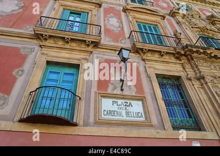 Historischen Fassade, Plaza del Cardenal Belluga, Murcia, Region Murcia, Königreich Spanien Stockfoto