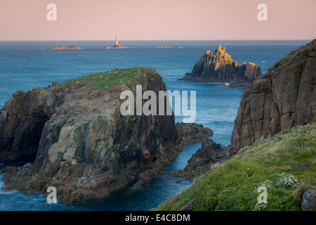 Am frühen Morgen über Lands End, Cornwall, England Stockfoto