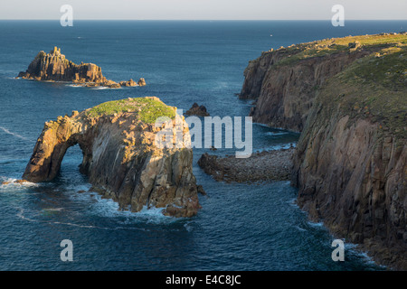 Am frühen Morgen über Lands End, Cornwall, England Stockfoto