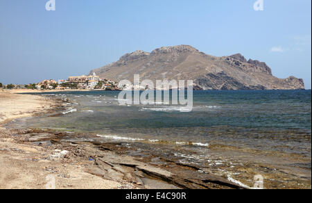 Mittelmeer-Küste in der Nähe von Aguilas, Provinz Murcia, Spanien Stockfoto