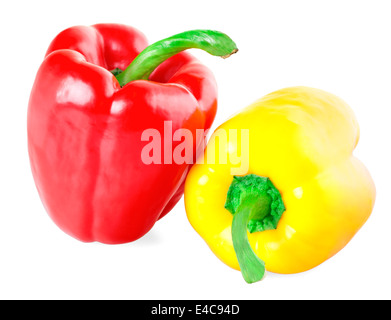 Pfeffer-Closeup auf einem weißen Hintergrund isoliert Stockfoto