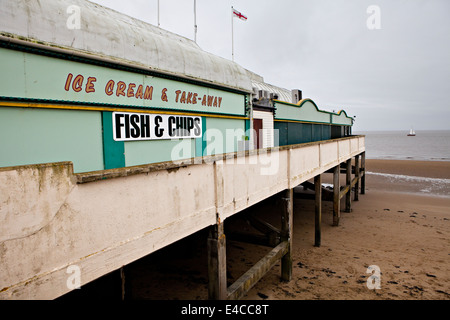 Pier am Burnham-on-Sea, Somerset - Großbritanniens kürzeste pier Stockfoto