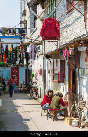 Wohn Gasse im alten Stadt China shanghai Stockfoto