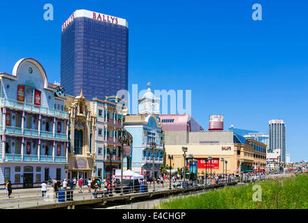 Der Boardwalk in Atlantic City, New Jersey, Vereinigte Staaten Stockfoto