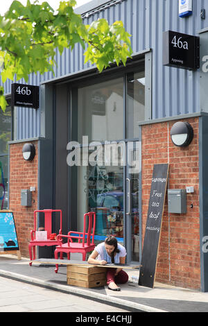 Kreative Einheiten auf Jamaica Street, in der innovative, trendige, Regenerationszone, das Ostsee-Dreieck in Liverpool, Merseyside Stockfoto