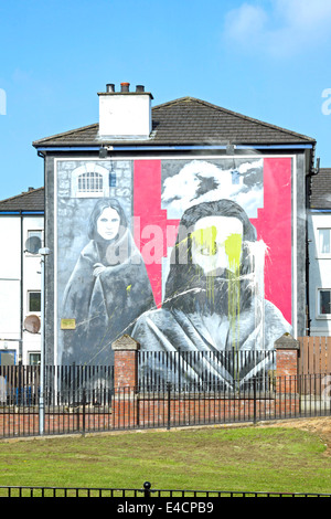 Wandbild von der irischen Hunger-Stürmer Raymond McCartney in Rossville Street, Bogside, Londonderry, Derry, Nordirland, Vereinigtes Königreich. Stockfoto