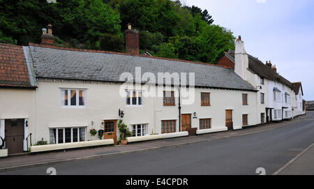 Harbourside Cottages im alten Hafen Minehead, Somerset Stockfoto