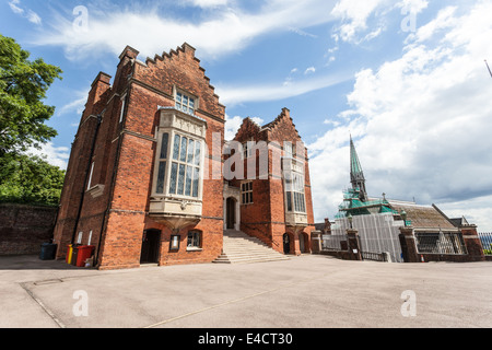 Die alten Schulen Gebäude an der Harrow School, 5 High St, Harrow on the Hill, Harrow, London, HA1 3HP, Middlesex, England, UK. Stockfoto