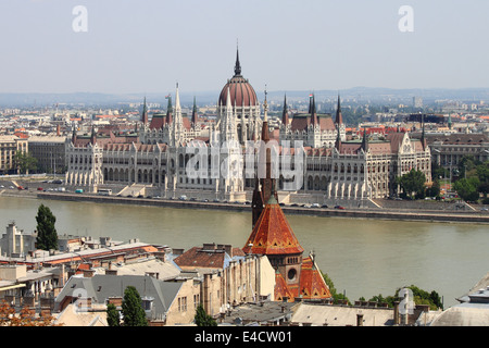 Parlamentsgebäude in Budapest, Ungarn Stockfoto