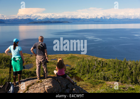 Wandern auf der Insel der Ritter, Prinz-William-Sund, Chugach National Forest, Alaska Stockfoto