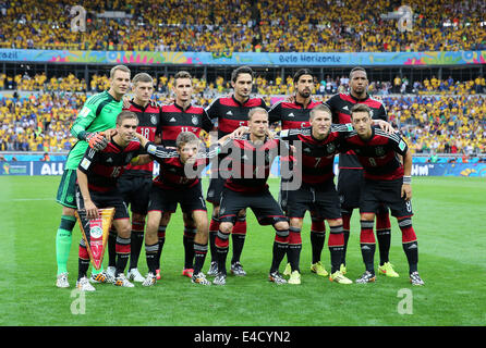 Estadio Mineirão, Belo Horizonte, Brasilien. 8. Juli 2014. FIFA World Cup 2014 Halbfinale Fußballspiel zwischen Brasilien und Deutschland im Estadio Mineirão. Deutschland Team Gruppe Photo Credit: Action Plus Sport/Alamy Live News Stockfoto