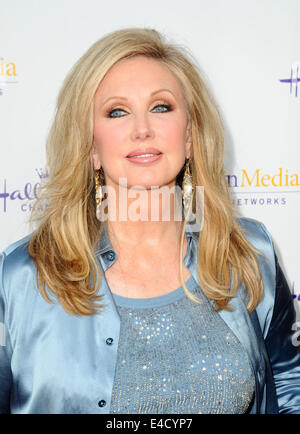 8. Juli 2014 - Los Angeles, Kalifornien, USA - Morgan Fairchild Teilnahme an der Hallmark Channel und Hallmark Filme & Geheimnisse Sommer TCA Press Tour im Northpole Manor in Beverly Hills, Kalifornien am 8. Juli 2014 statt. 2014 (Kredit-Bild: © D. Long/Globe Fotos/ZUMA Draht) Stockfoto