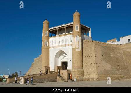 Eingang zur Zitadelle Ark, Buchara, Usbekistan Stockfoto