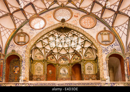 Das historische Haus Tabātabāei, Khāneh-ye Tabātabāeihā, Kashan, Iran Stockfoto