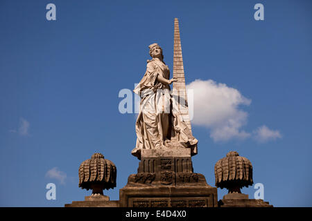 Statue in Domplatz quadratisch, Altstadt von Bamberg, Upper Franconia, Bayern, Deutschland Stockfoto