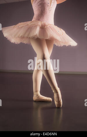 Ballerina im rosa tutu Stockfoto