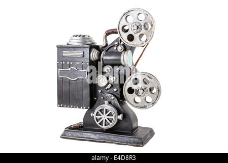 Modell der Filmprojektor auf dem weißen Hintergrund Stockfoto