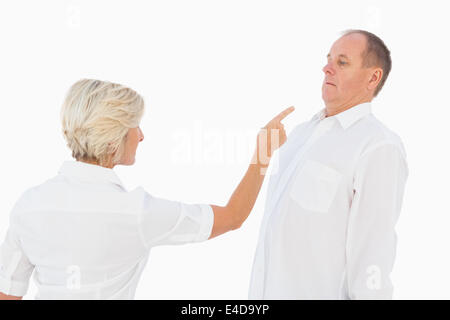 Wütend älteres Ehepaar miteinander streiten Stockfoto