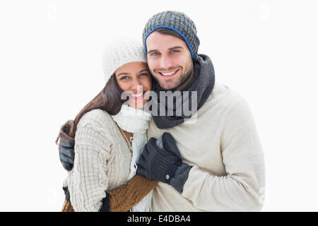 Attraktives junges Paar in warme Kleidung Stockfoto