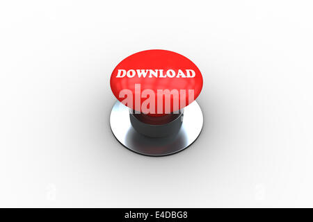 Download auf Digital erzeugte roten Druckknopf Stockfoto