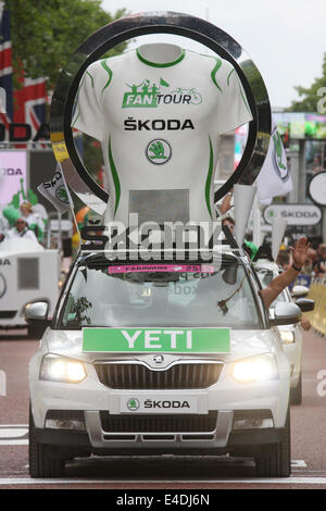 Skoda Yeti Fahrzeug auf der dritten Stufe Cambridge nach London in die 2014 Tour De France in der Mall. Stockfoto