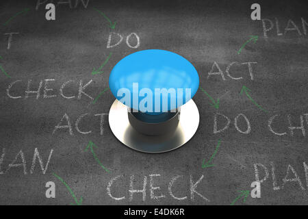 Zusammengesetztes Bild blau Taster Stockfoto