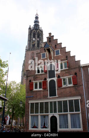 Onze Lieve Vrouwen "Toren" (The Tower von unserer lieben Frau) in der inneren Stadt Amersfoort, die Niederlande Stockfoto