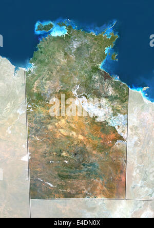 Northern Territory, Australien, Echtfarben-Satellitenbild Stockfoto