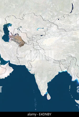 Turkmenistan, Satellitenbild Stockfoto