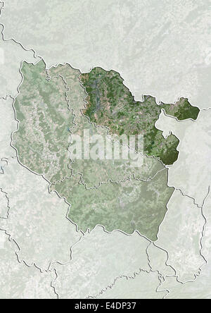 Departement Moselle, Frankreich, Echtfarben-Satellitenbild Stockfoto