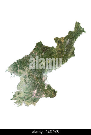 Nordkorea, Satellitenbild Stockfoto