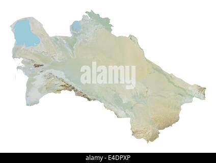 Turkmenistan, Reliefkarte Stockfoto