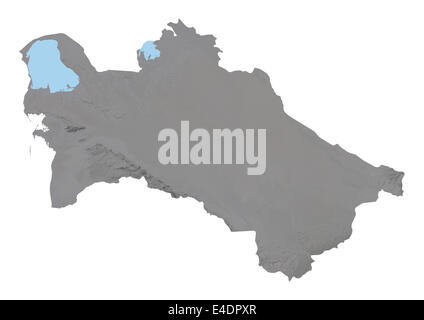 Turkmenistan, Reliefkarte Stockfoto
