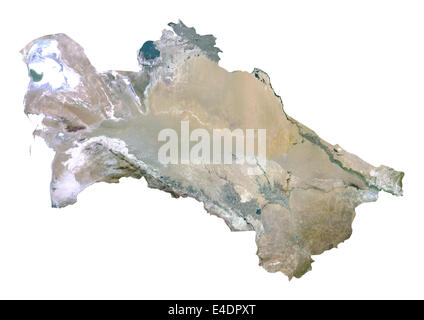 Turkmenistan, Satellitenbild Stockfoto