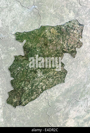 Bezirk von Viseu, Portugal, Echtfarben-Satellitenbild Stockfoto