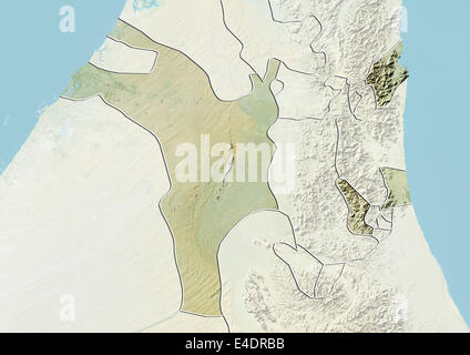 Emirat Sharjah, Vereinigte Arabische Emirate, Reliefkarte Stockfoto